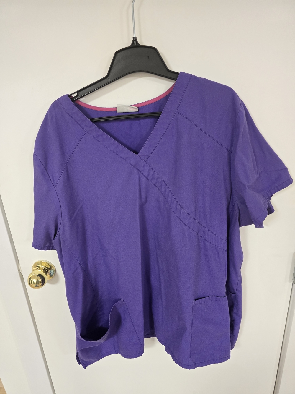 Scrubstar Purple Women's Crossover V-Neck Scrub Top